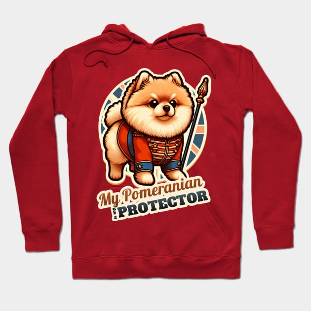 Pomeranian Queen's guard Hoodie by k9-tee